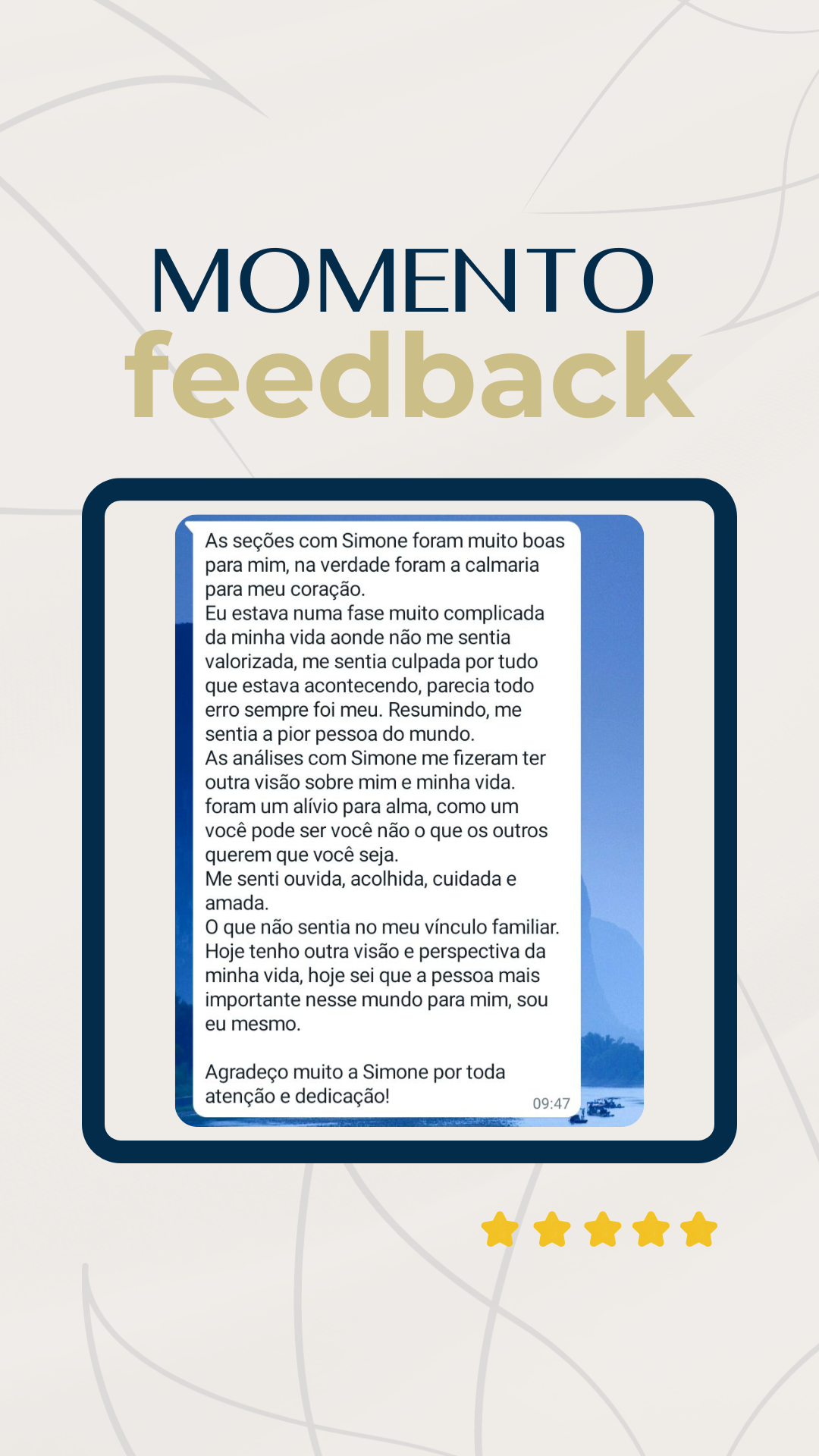 Story do instagram momento feedback moderno marrom